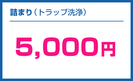 詰まり（トラップ洗浄）