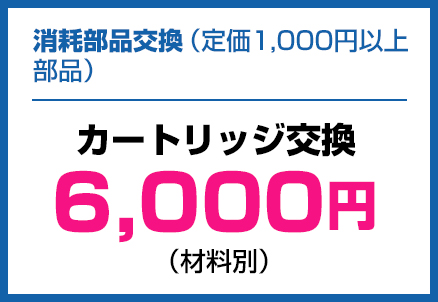 消耗部品交換（定価1,000円以上部品）