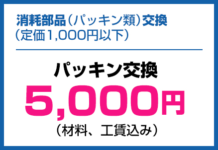 消耗部品（パッキン類）交換